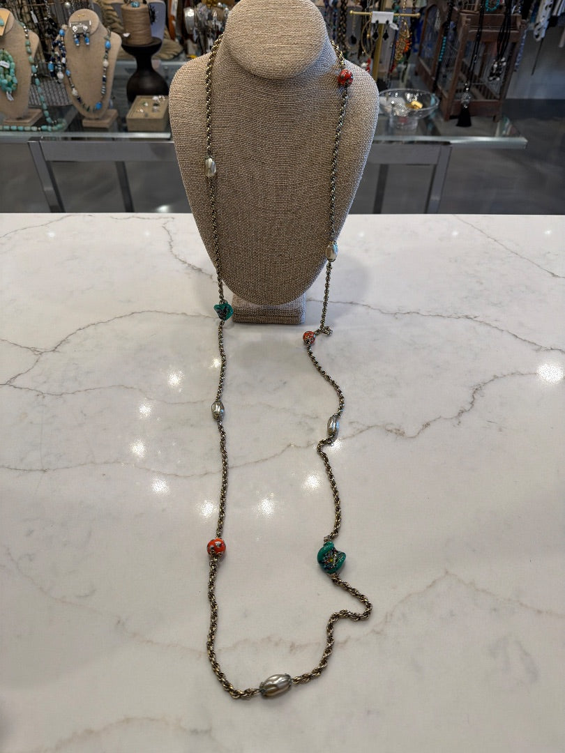 Various Necklace, Gold multi, One Size, Used - Good