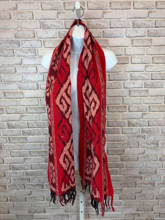Various Ikat Scarf – Red, Size One Size – Good Condition