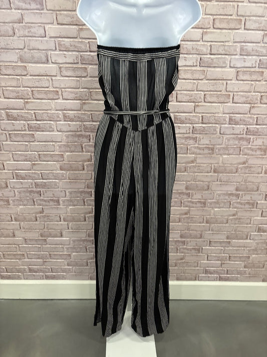 Fruits & Flower Jumpsuits, Black/white stripes, Medium, Used - Good