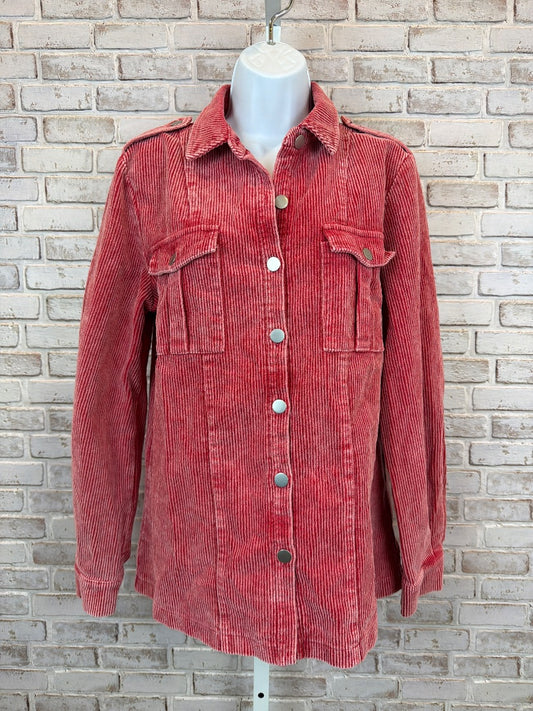 Bibi Corduroy Jacket, Red, Medium, New With Tags