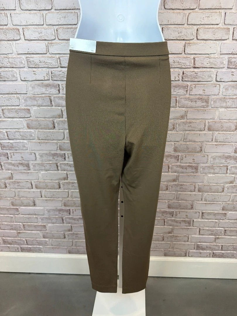 Chicos Bottom - Pants – Chicos Faux Leather Ankle Legging Pants, Beige, 8, New With Tags
