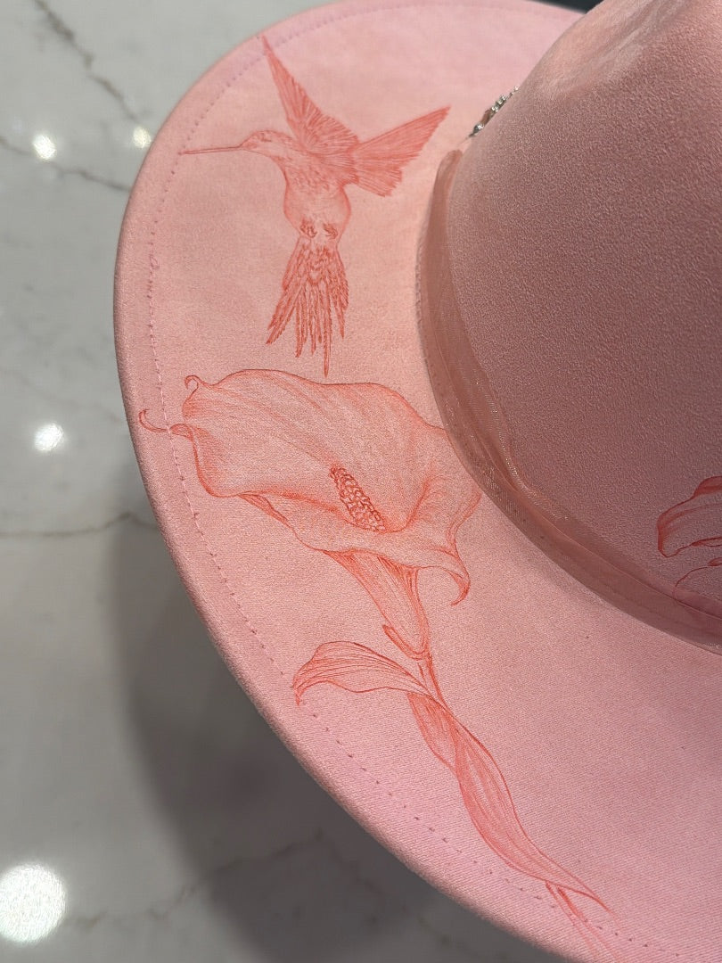 Sun Kissed Fedoras Flat brim hat, Pink, Medium, Brand New