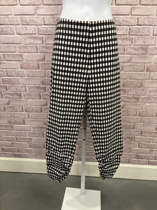 Carre noir Capris, Black/white gingham, Large, Used - Good