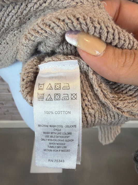 Wearing your heart on your sleeve cotton Sweater, Beige, Small, Used - Excellent