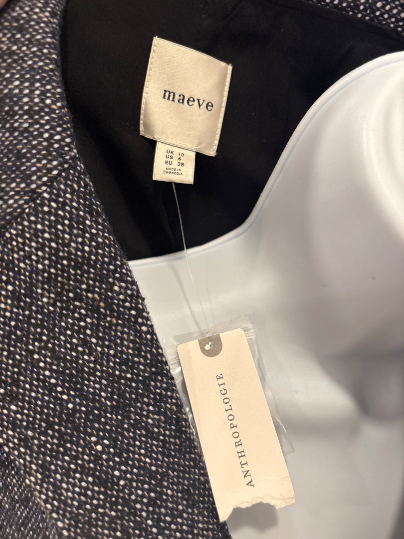 Maeve Blazer, Black/navy, 6, New With Tags
