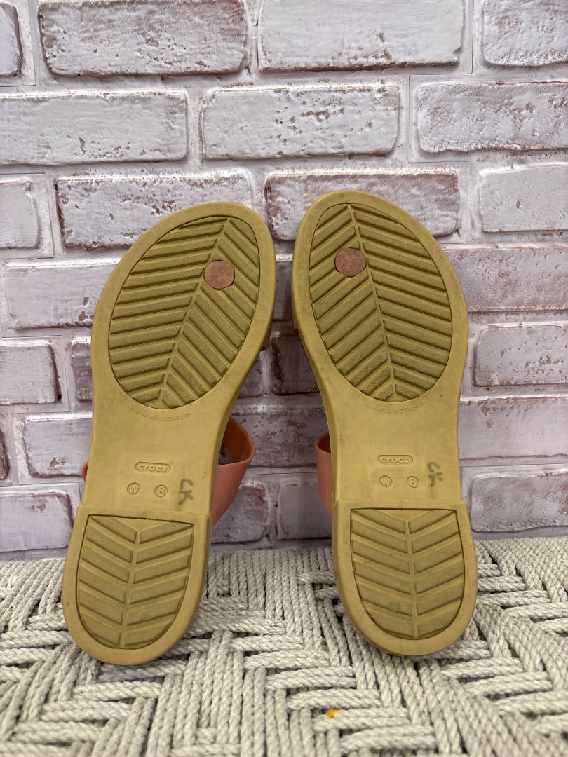 Crocs Sandals, Pink, 8, Used - Good