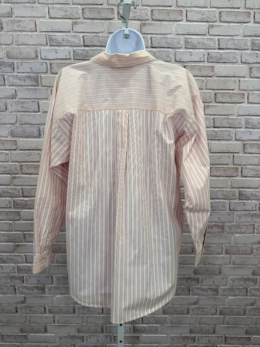 Loft Shirt, Pink stripes, Medium, Used - Good