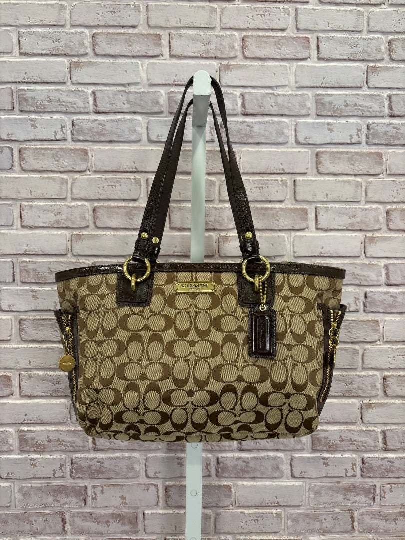 Coach Handbag, Brown monogram, One Size, Used - Good