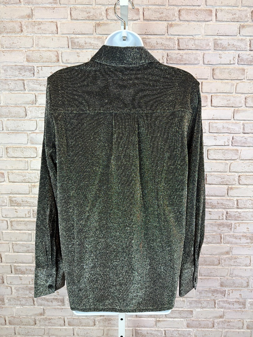 H&M Shirt, silver/black, Small, Used - Good