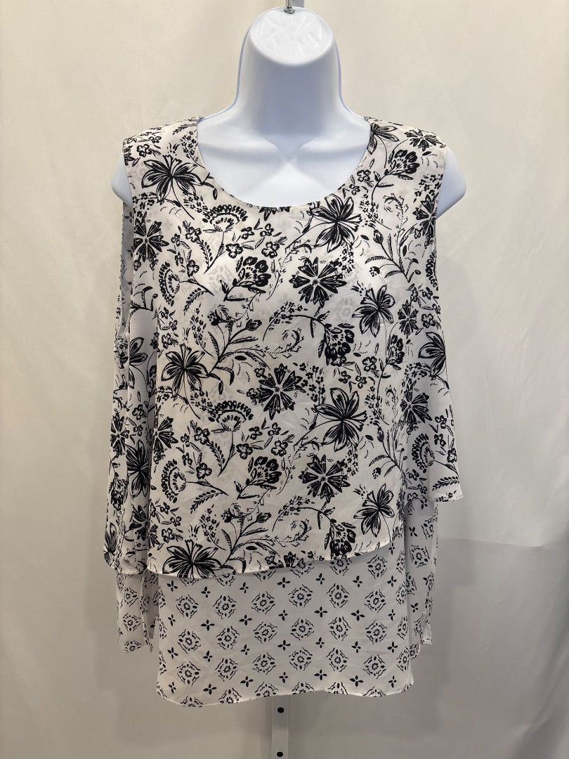 Zac & Rachel Shirt, White/black, Medium