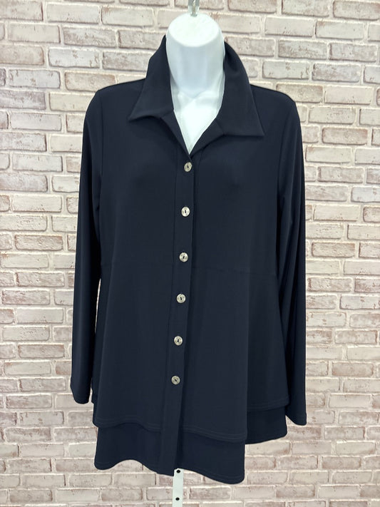 Joseph Ribkoff Shirt, Navy, 8, Used - Good