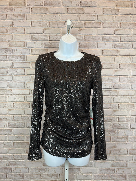 Karen Kane Shirt, Silver, XS, New With Tags