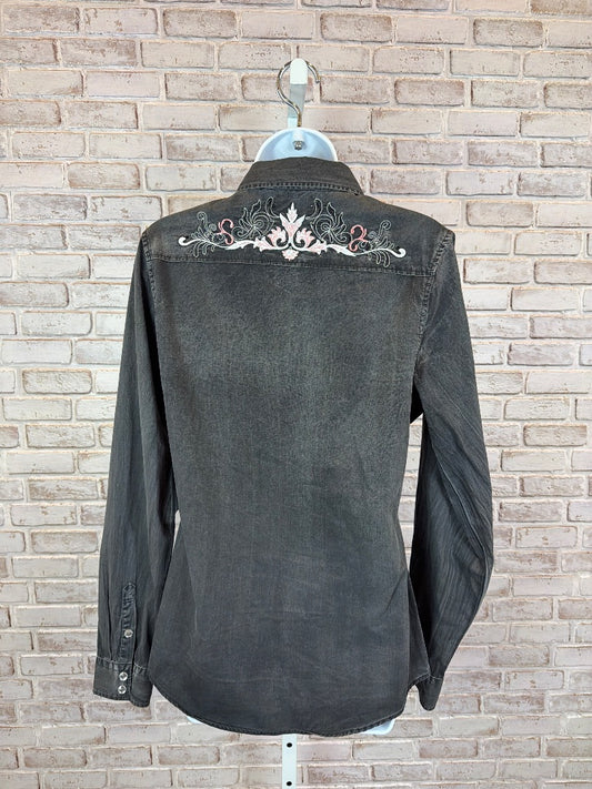 Cedar Rose Shirt, Grey multi, Medium, Used - Good