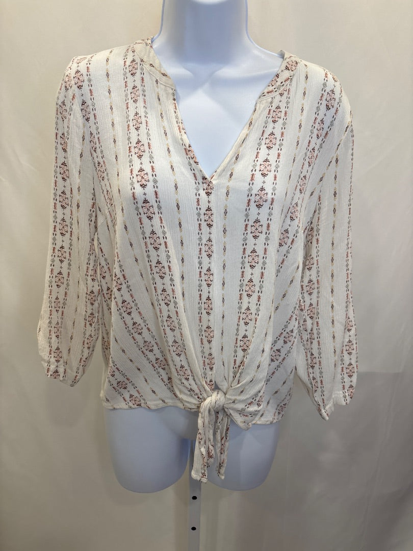 Becool Shirt, White floral, Medium