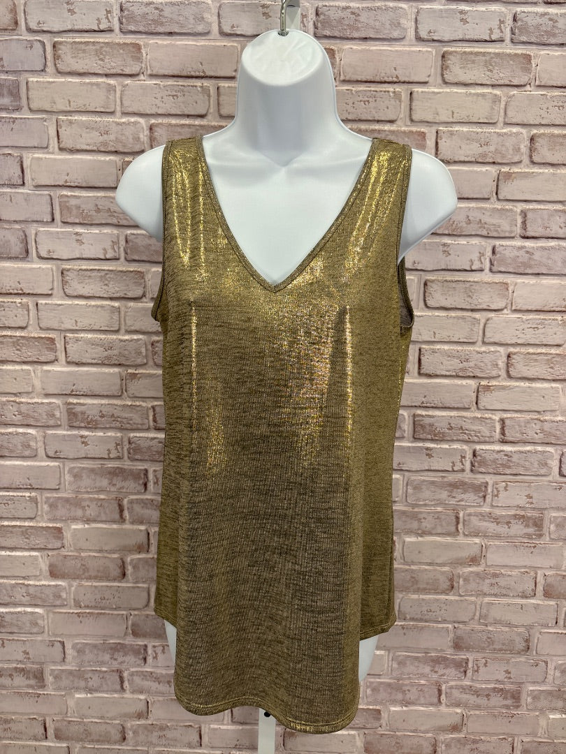 White House Black Market Tank top, Gold, Small, Used - Good