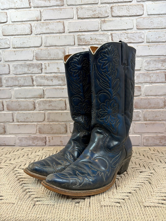 Rodeo Cowgirl Boots, Blue, 7.5, Used - Fair