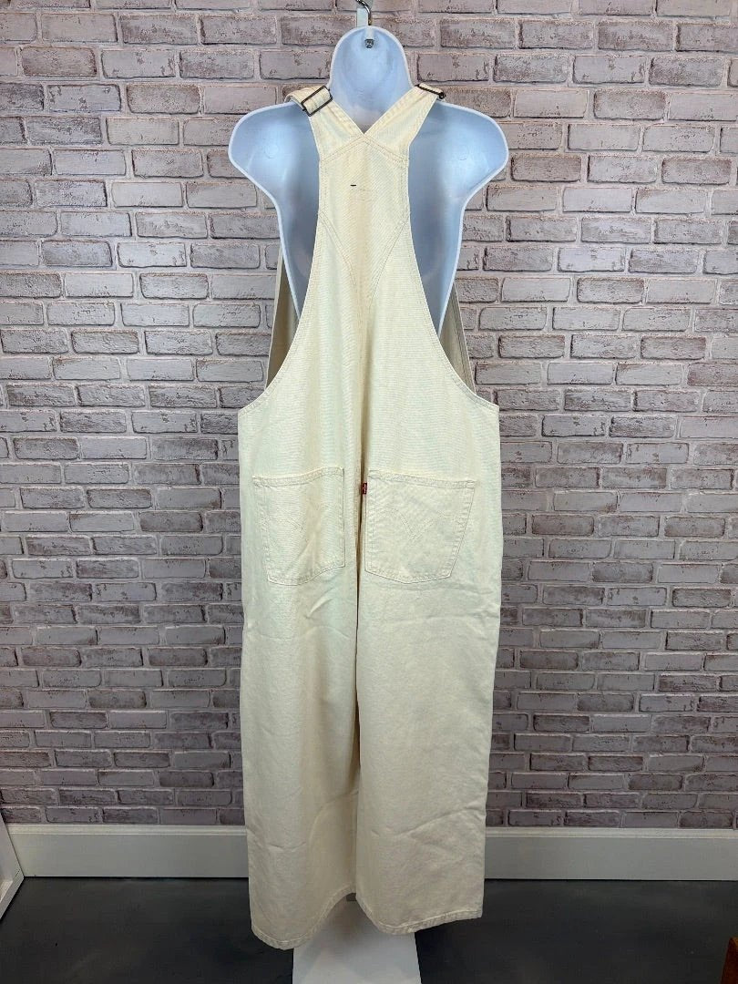 Levis One-Piece – Levis Denim Overalls, White, XL, New With Tags