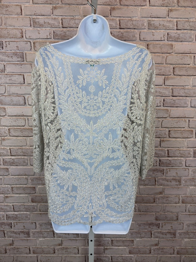 My emblem Shirt, Silver, M/L, Used - Excellent