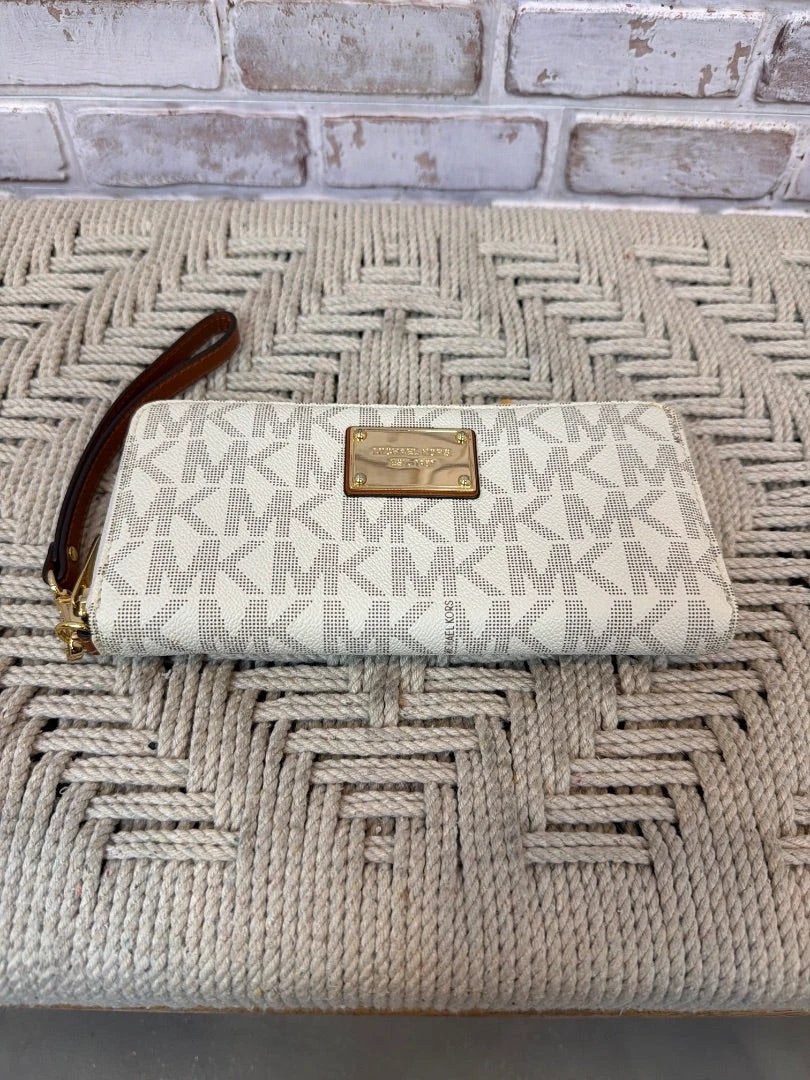 Michael Kors Accessory - Wallet – Michael Kors Monogram Wallet/Wristlet, Beige/tan, One Size, Used - Excellent
