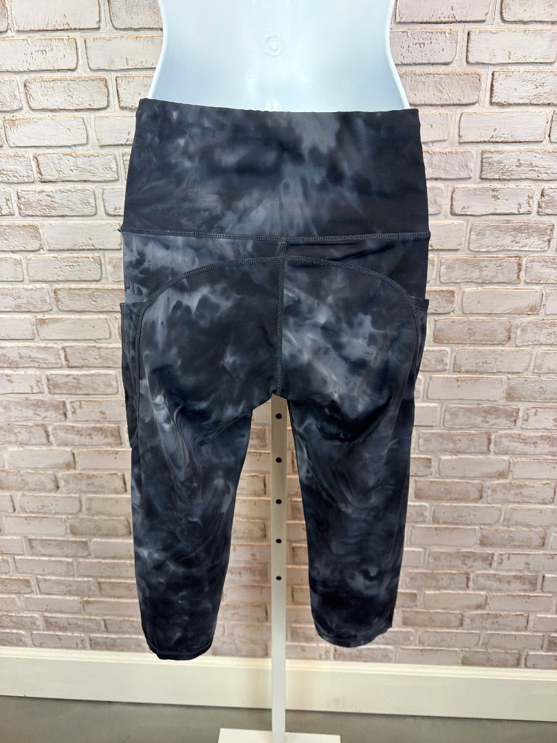 Various Leggings, Navy tie dye, Small, Used - Good