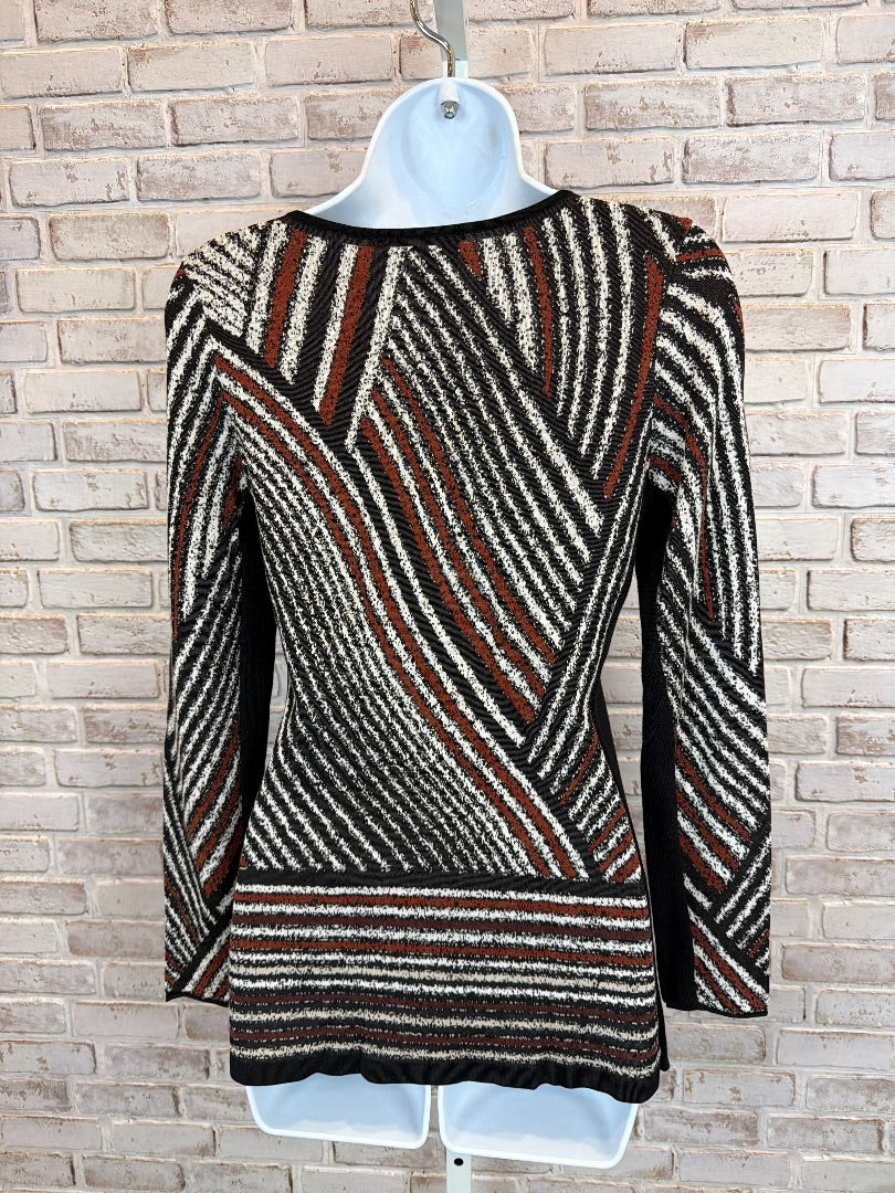Zozo Sweater, Black/white/rust, Small, Used - Excellent