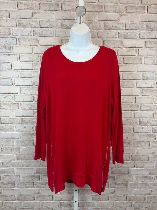 Zenergy by chicos Top - Sweater – Zenergy by chicos Sweater, Red, US 12/14, Used - Excellent