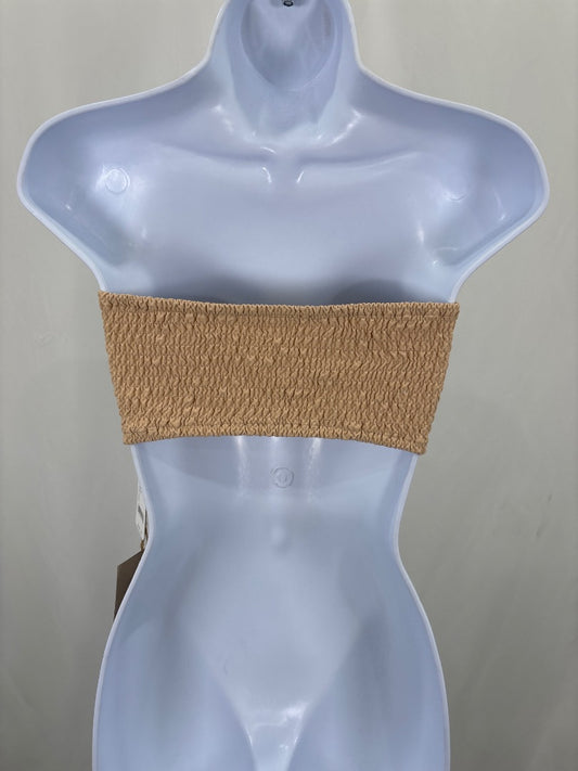 Stone fox swim Swim top, Beige, Small, New With Tags