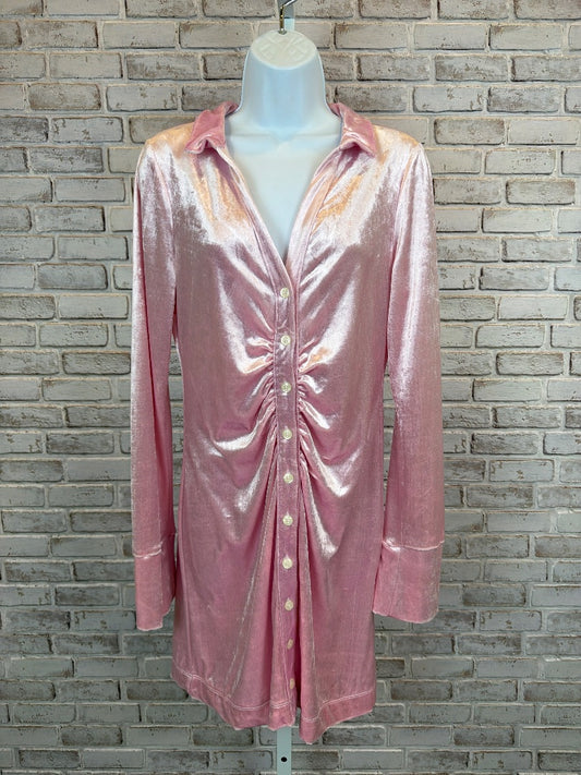Free People Velvet Dress, Pink, Medium, Used - Excellent
