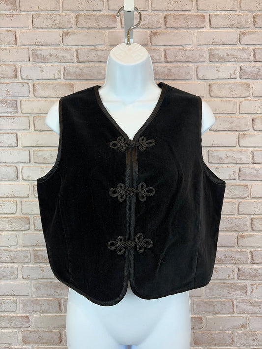 Merona Velvet Vest, Black, Medium, Used - Excellent