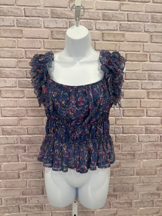 French Connection Shirt, Purple floral, Small, Used - Good