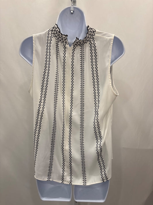 White House Black Market Shirt, White/black, Medium