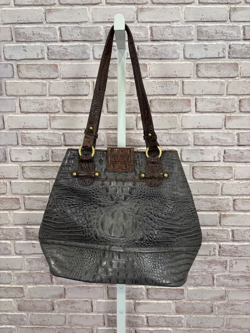 Brahmin Handbag, Grey/brown, One Size, Used - Excellent