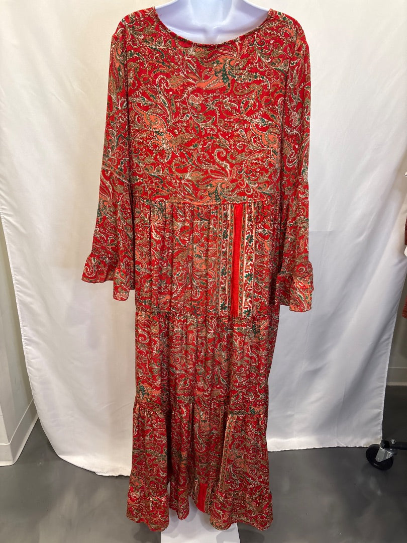 Kohinoor Dresses, Orange multi, One Size