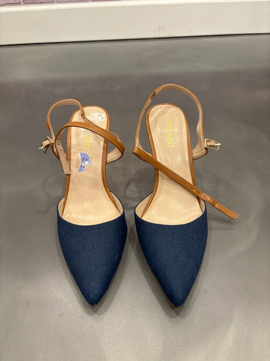 Nine west Heels, Blue multi, 8.5, Used - Good