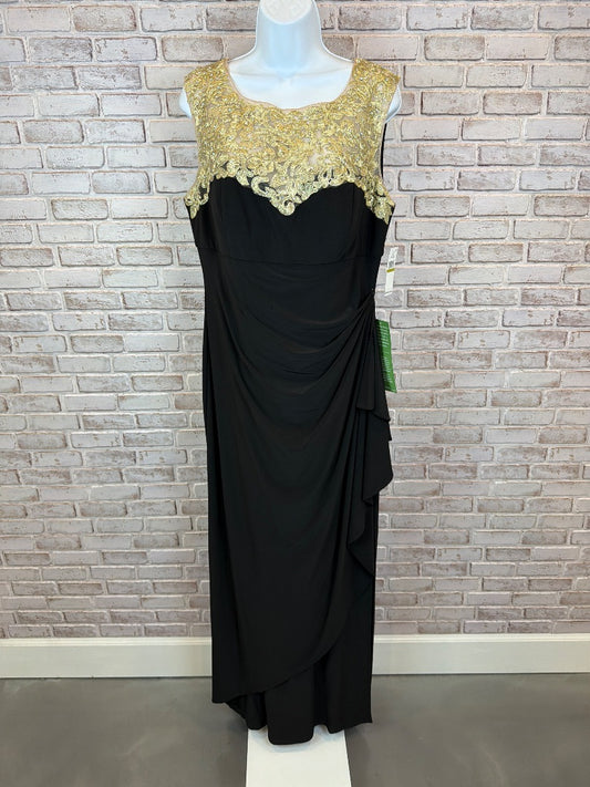 SLNY Dress, Black/gold, 14, New With Tags
