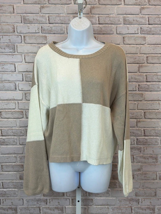 Z Supply Sweater – Beige/White, Small – Excellent Condition