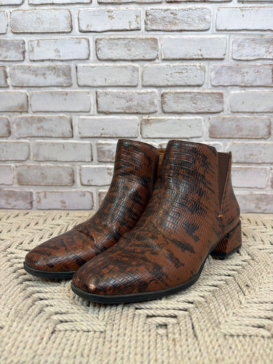 Franco Sarto Booties, Brown multi, 6.5, Used - Good