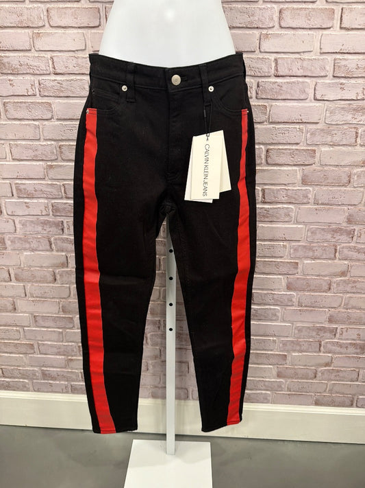 Calvin Klein Jeans, black/red, 27, New With Tags