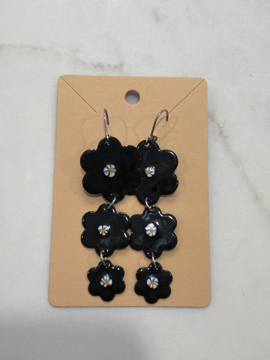 Various Earrings, Black, One Size, Used - Good