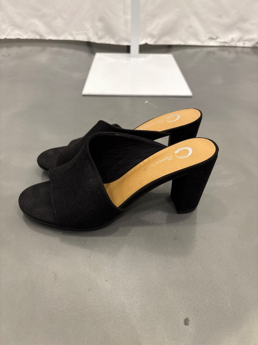 Comfort foam Heels, Black, 7.5