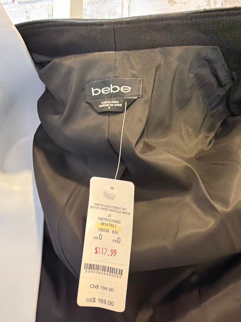 Bebe Matching Set – Black/Nude, Size S – New With Tags Condition