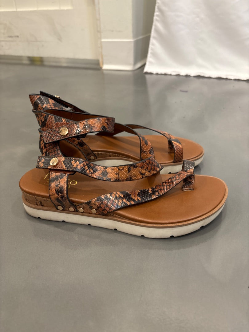 Franco sarto Sandals, Brown snakeskin, 7, Used - Good