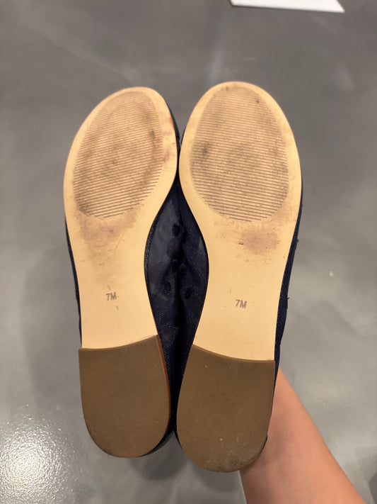 Talbots Flats, Navy, 7, Used - Good