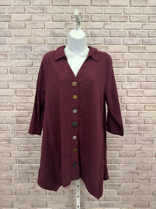 Soft Surroundings Shirt, Purple, Large, Used - Good