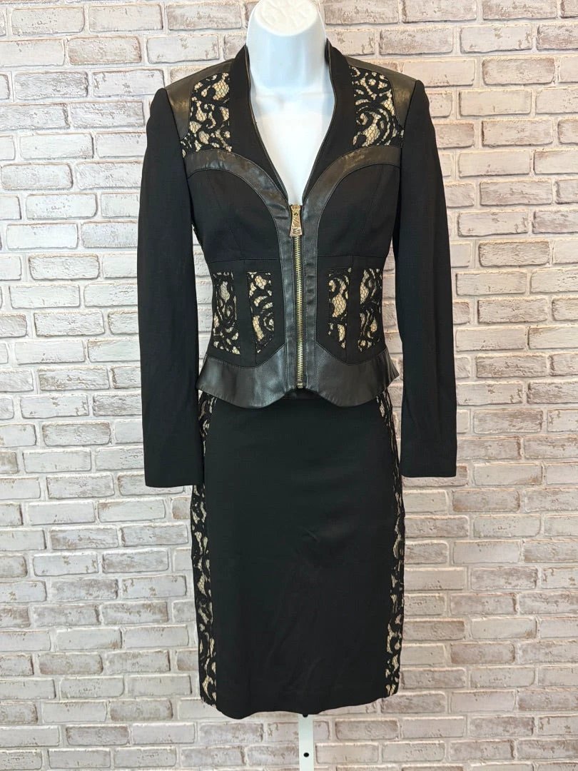 Bebe Matching Set – Black/Nude, Size S – New With Tags Condition