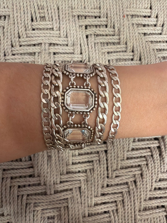 Brighton Bracelet, Silver, One Size, Used - Good