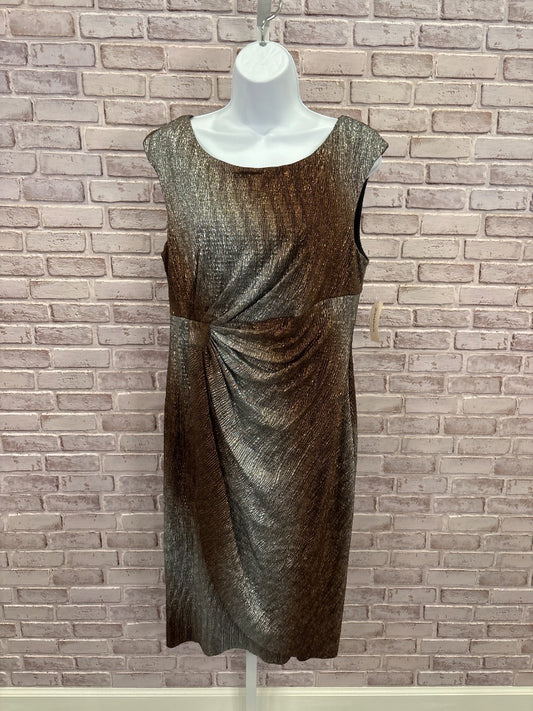 Dressbarn Collection Dress, Bronze/silver, 14, New With Tags