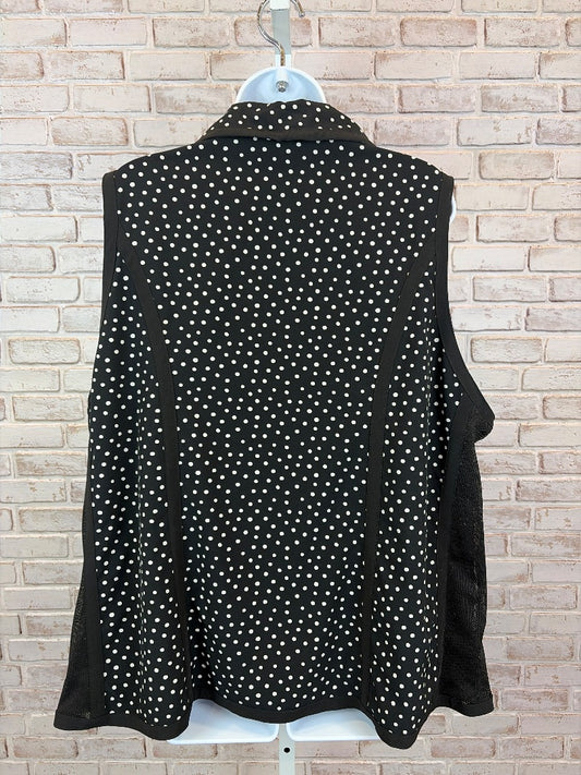 Zenergy by chicos Vest, Black/white, XXL, Used - Excellent