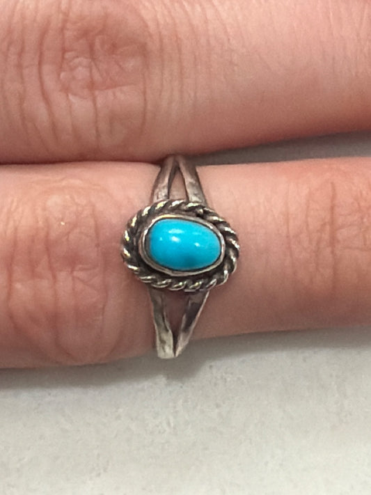 Various Ring, Silver/turquoise, 5, Used - Excellent