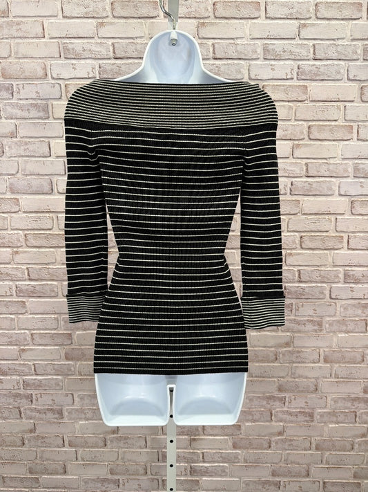 White House Black Market Shirt, Black/white stripes, Small, Used - Good